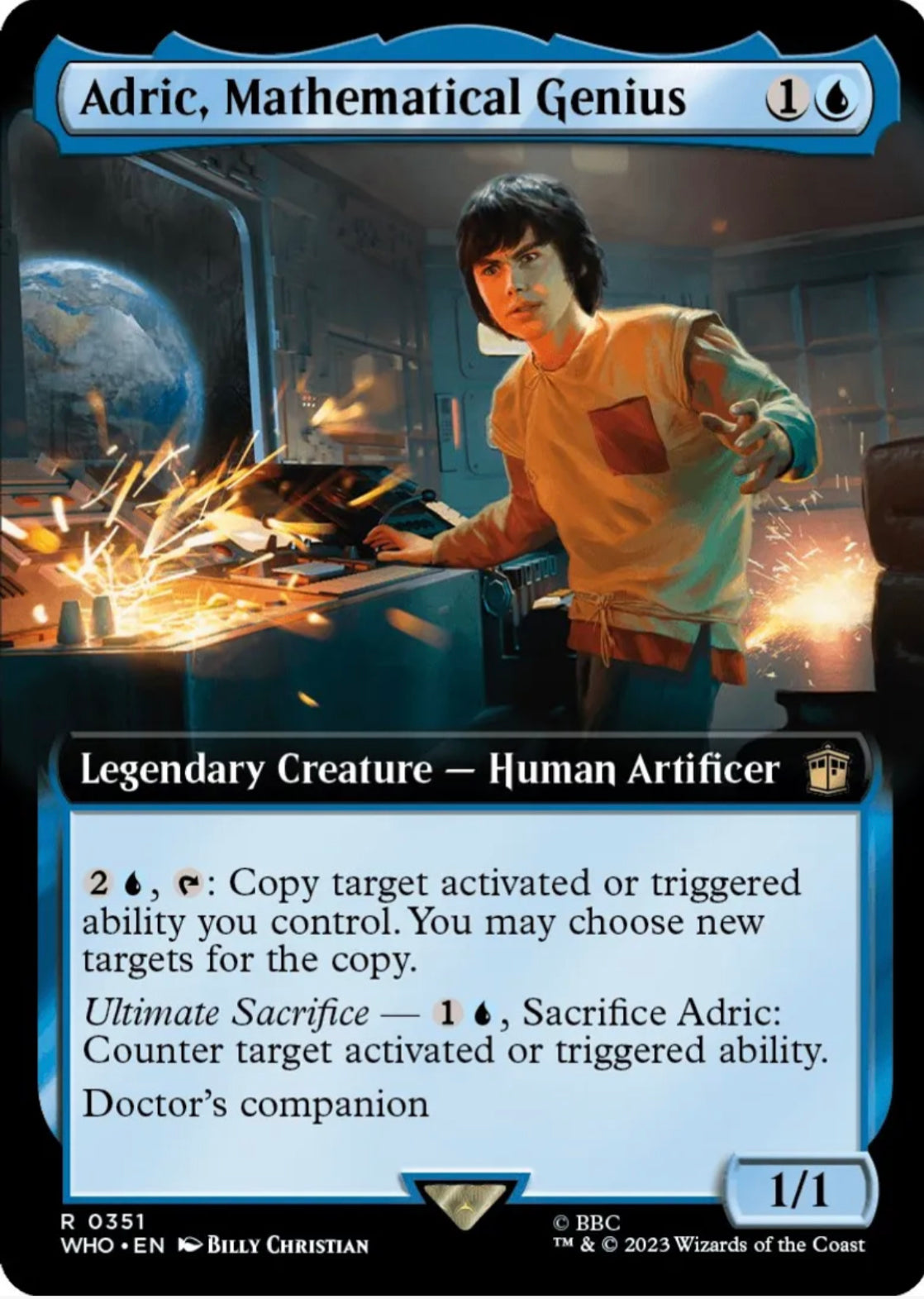 Foil Adric, Genio Matematico (Arte estesa) - Universi oltre: Doctor Who (OMS)