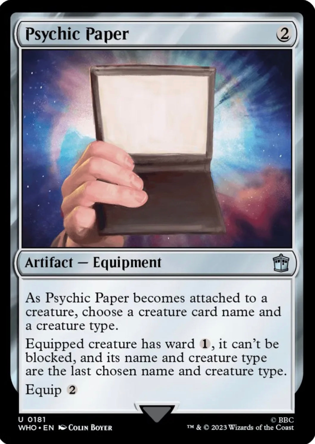 Foil Psychic Paper - Universes Beyond: Doctor Who (WHO)