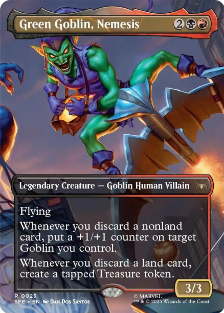 Foil Green Goblin, Nemesis (Borderless) - Marvel's Spider-Man: Eternal-Legal (SPE) - NM