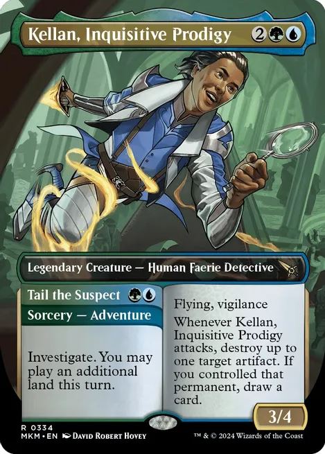 Kellan, Inquisitive Prodigy (Borderless) - Murders at Karlov Manor (MKM) - NM