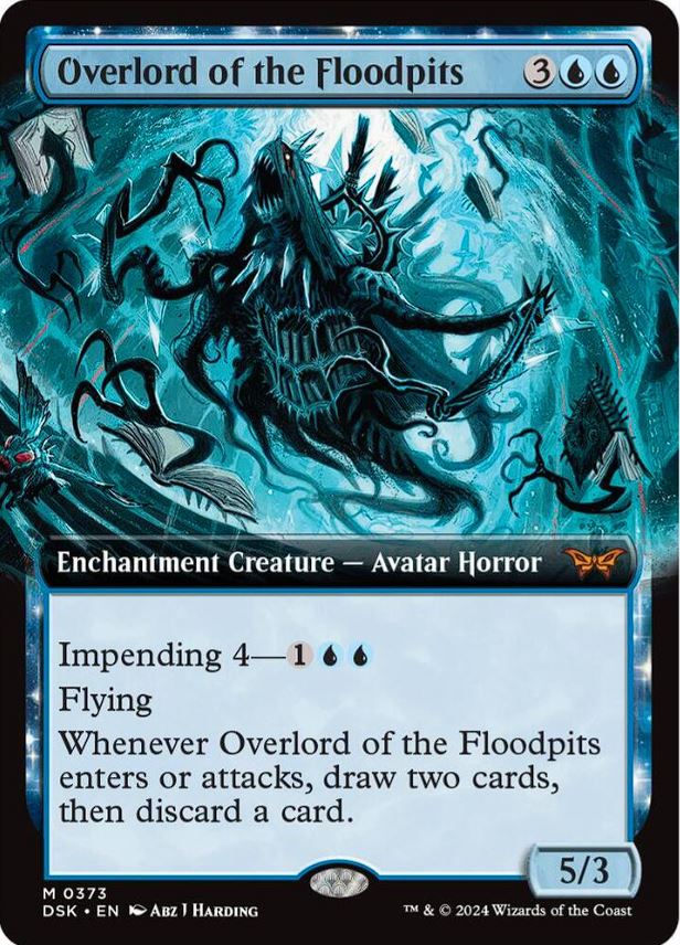 Foil Overlord of the Floodpits (Extended Art) - Duskmourn: House of Horror (DSK) - NM