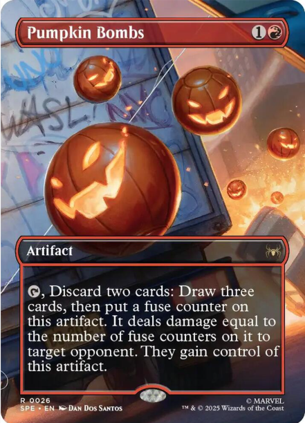 Foil Pumpkin Bombs (Borderless) - Marvel's Spider-Man: Eternal-Legal (SPE) - NM