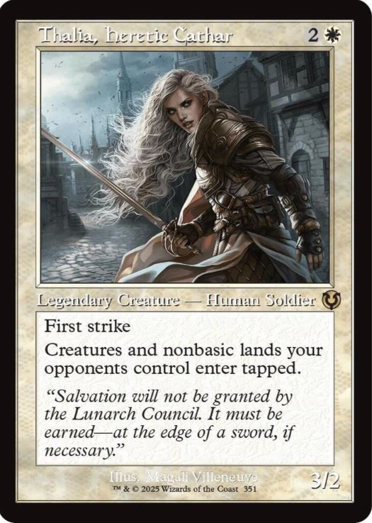 Foil Thalia, Heretic Cathar (Retro Frame) - Innistrad Remastered (INR) - NM