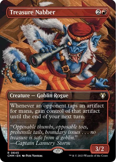 Foil Treasure Nabber (Borderless) – Commander Masters (CMM) – NM