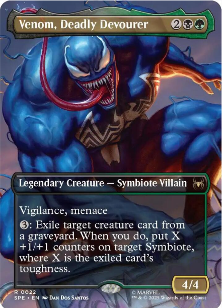 Foil Venom, Deadly Devourer (Borderless) - Marvel's Spider-Man: Eternal-Legal (SPE) - NM