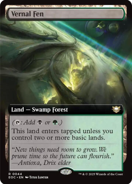 Vernal Fen (Extended Art) - Commander: Edge of Eternities (EOC) - NM