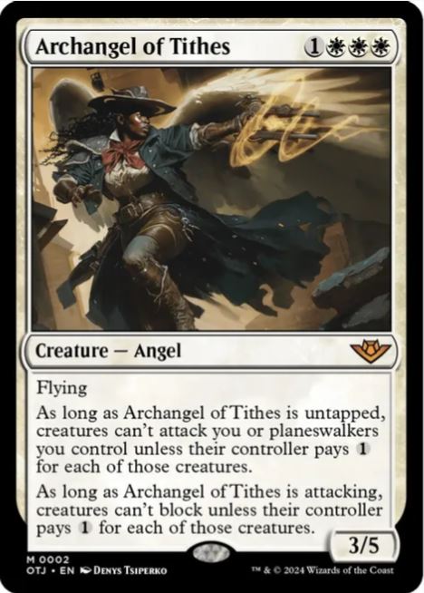 Foil Archangel of Tithes - Outlaws of Thunder Junction (OTJ) - NM