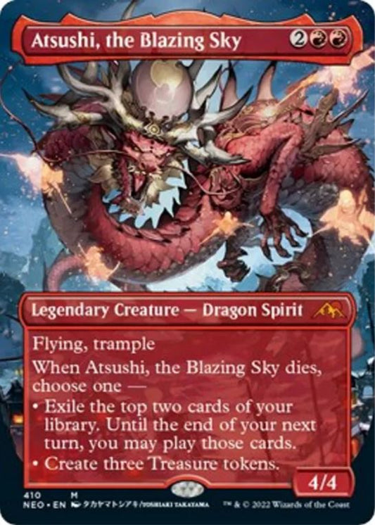 Atsushi, the Blazing Sky (Borderless) - Kamigawa: Neon Dynasty (NEO) - NM