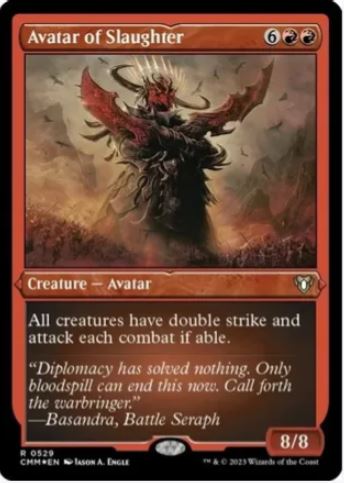 Avatar of Slaughter (Foil Etched) - Commander Masters (CMM) - NM