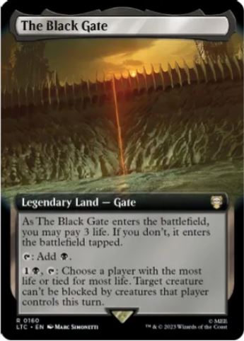 The Black Gate (Extended Art) - Commander: The Lord of the Rings: Tales of Middle-earth (LTC) - NM