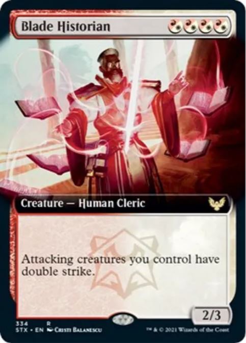 Foil Blade Historian (Extended Art) - Strixhaven: School of Mages (STX) - NM