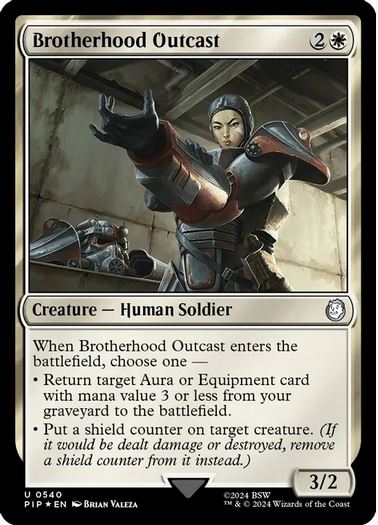 Brotherhood Outcast (Surge Foil) - Universes Beyond: Fallout (PIP) - NM