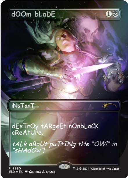 dOOm bLaDE (Rainbow Foil) - Secret Lair Drop Series (SLD) - NM