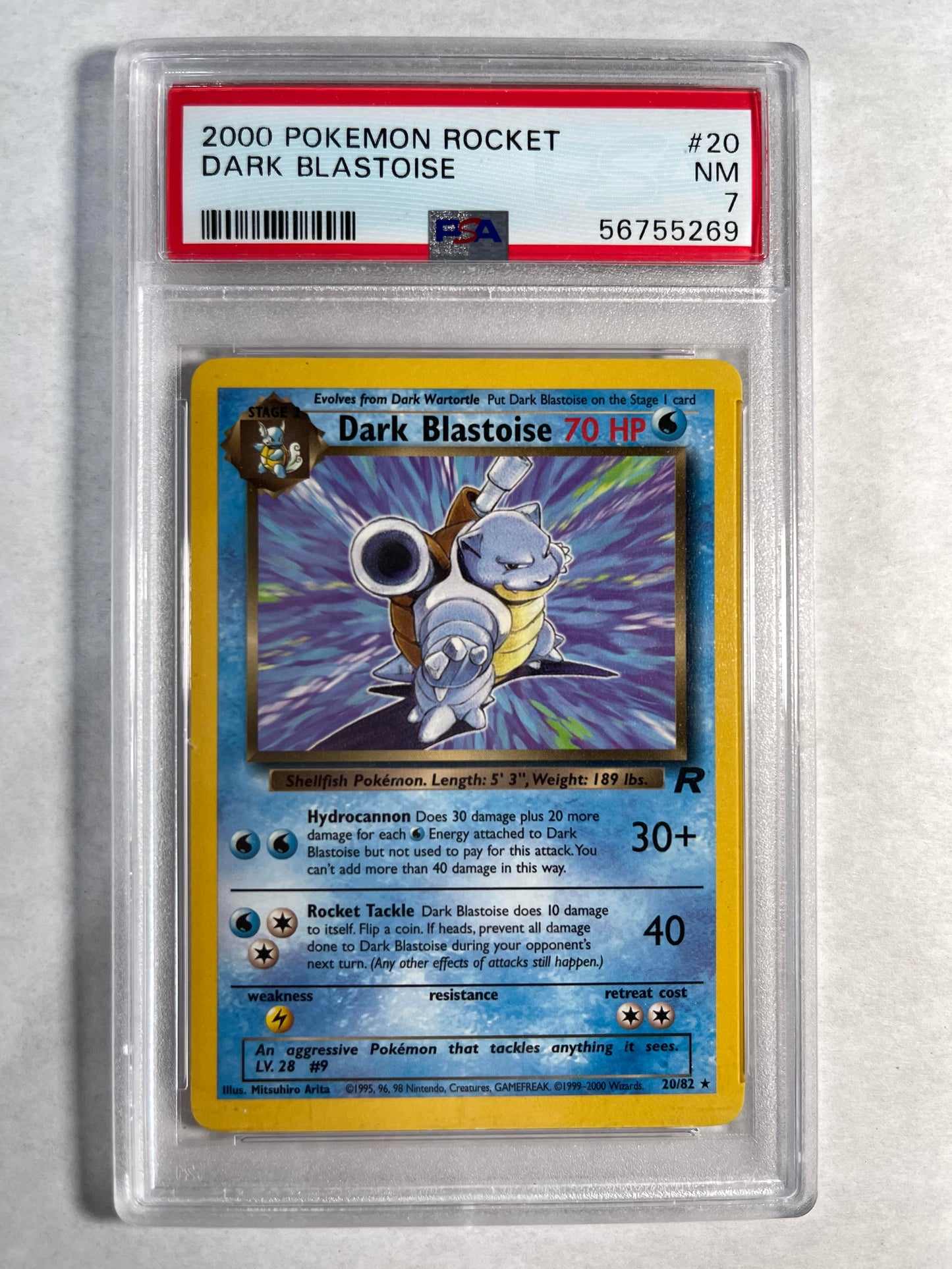 2000 Team Rocket Dark Blastoise - PSA 7