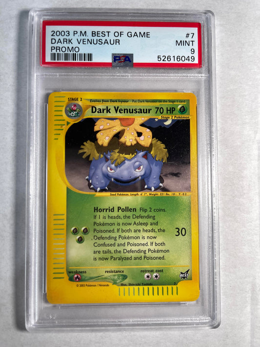 2003 PM Best of Games Dark Venusaur Promo – PSA 9