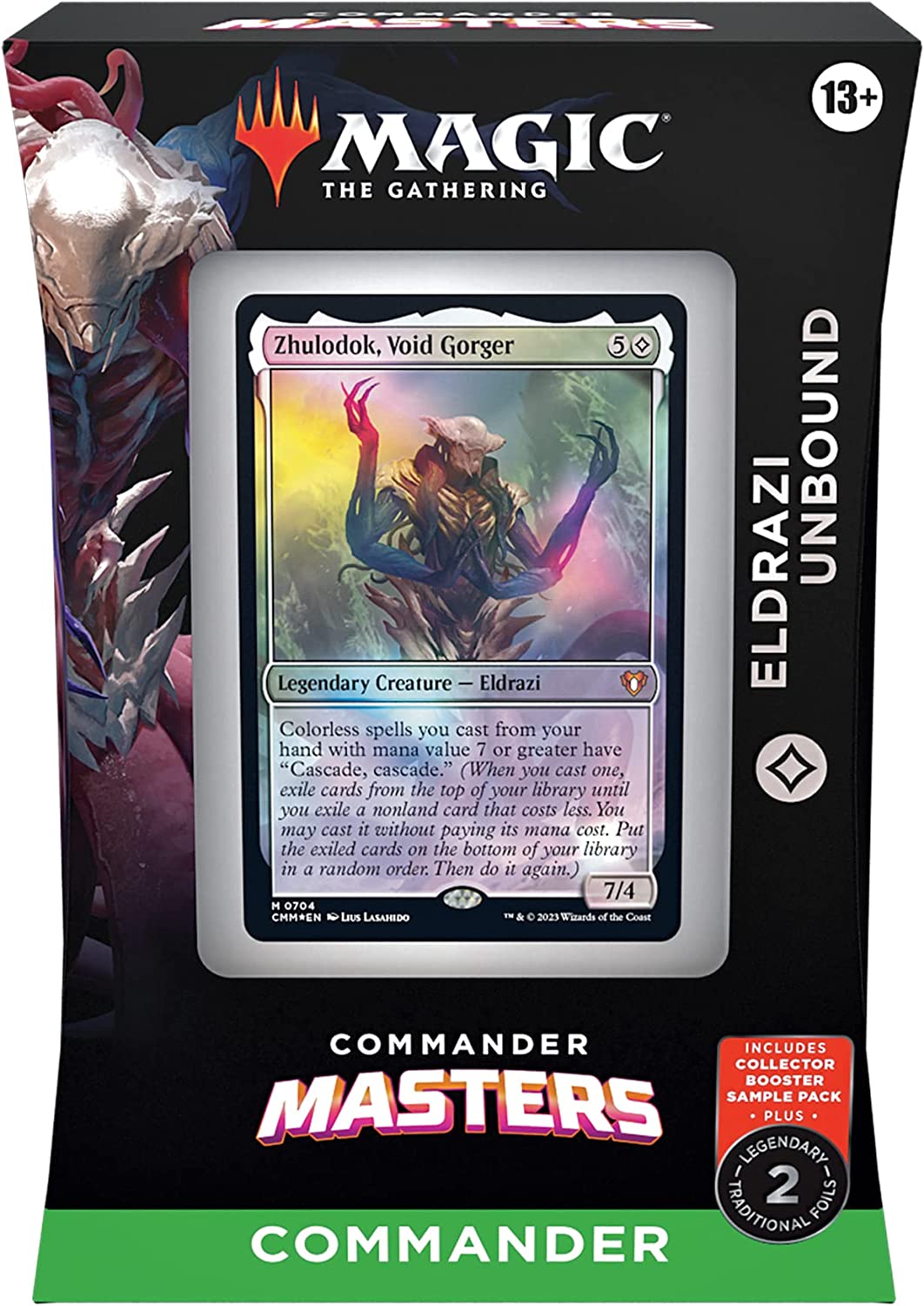 Commander Masters Commander Deck - Eldrazi Unbound (mazzo da 100 carte, pacchetto campione Collector Booster da 2 carte + accessori)