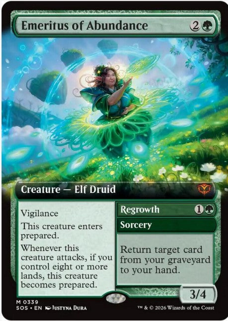 Foil Emeritus of Abundance (Extended Art) - Secrets of Strixhaven (SOS) - NM