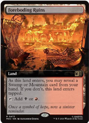 Foreboding Ruins (Extended Art) - Commander: Marvel Super Heroes (MSC) - NM