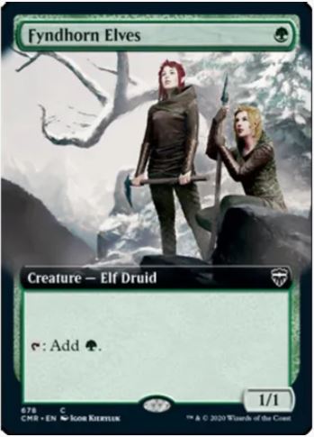 Fyndhorn Elves (Extended Art) - Commander Legends (CMR) - NM