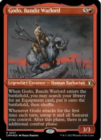 Godo, Bandit Warlord (Foil Etched) - Commander Masters (CMM) - NM