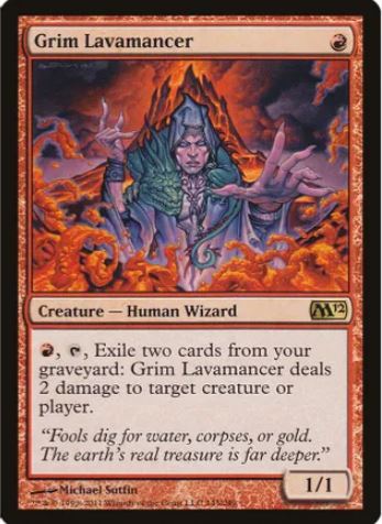 Grim Lavamancer - Magic 2012 (M12) - NM