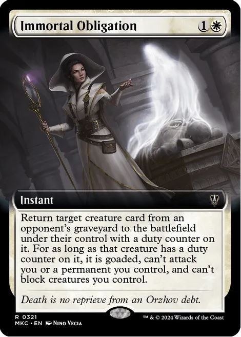 Immortal Obligation (Extended Art) - Commander: Murders at Karlov Manor (MKC) - NM