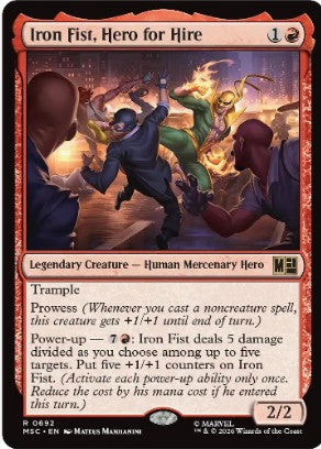 Foil Iron Fist, Hero for Hire - Commander: Marvel Super Heroes (MSC) - NM