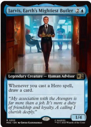 Jarvis, Earth's Mightiest Butler (Extended Art) - Commander: Marvel Super Heroes (MSC) - NM