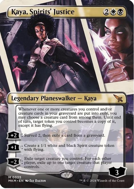 Kaya, Spirits' Justice (Borderless) - Murders at Karlov Manor (MKM) - NM