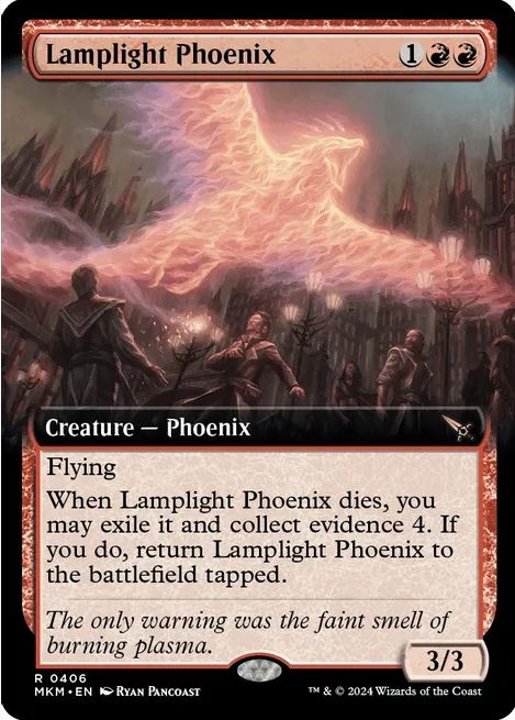 Lamplight Phoenix (Arte estesa) - Omicidi a Karlov Manor (MKM) - NM