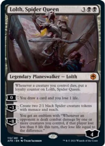 Foil Lolth, Spider Queen - Adventures in the Forgotten Realms (AFR) - NM