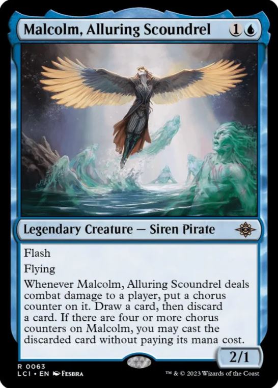 Foil Malcolm, Alluring Scoundrel - The Lost Caverns of Ixalan (LCI) - NM