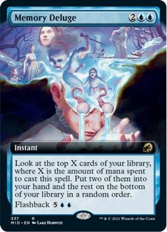 Memory Deluge (Extended Art) - Innistrad: Midnight Hunt (MID) - NM