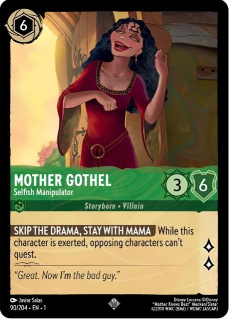 Lorcana - Mother Gothel - Selfish Manipulator - The First Chapter - NM Cold Foil