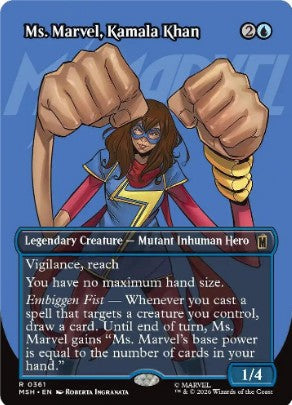Foil Ms. Marvel, Kamala Khan (Borderless) - Marvel Super Heroes (MSH) - NM