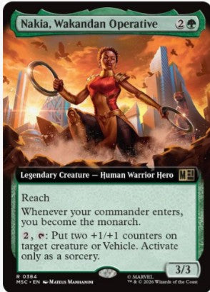 Nakia, Wakandan Operative (Extended Art) - Commander: Marvel Super Heroes (MSC) - NM