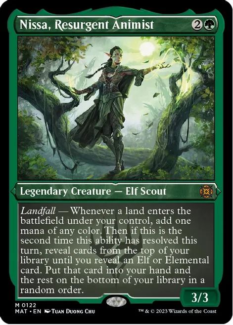 Nissa, Resurgent Animist (Foil Etched) – March of the Machine: The Aftermath (MAT) – NM