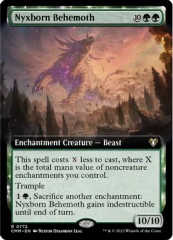 Foil Nyxborn Behemoth (Arte estesa) - Commander Masters (CMM) - NM