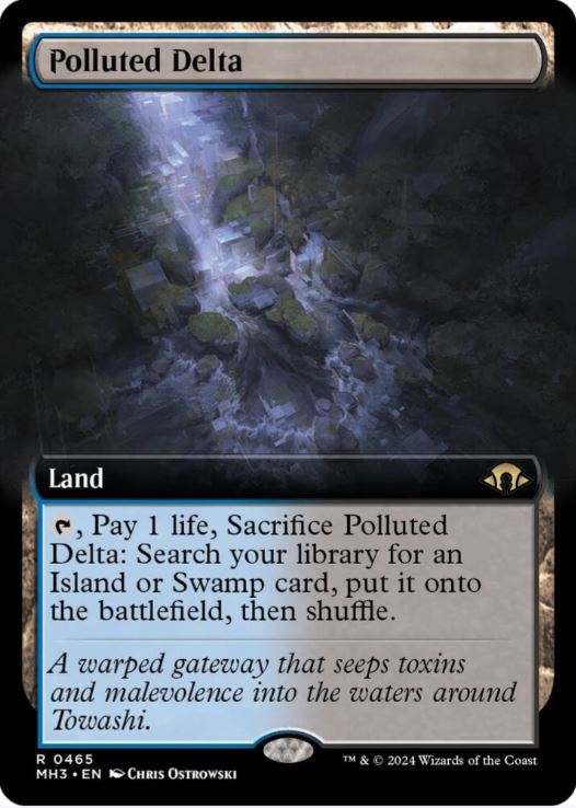 Foil Polluted Delta (Extended Art) - Modern Horizons 3 (MH3) - NM