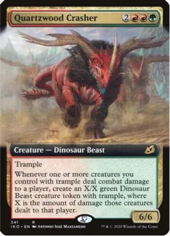 Foil Quartzwood Crasher (Extended Art) - Ikoria: Lair of Behemoths (IKO) - NM