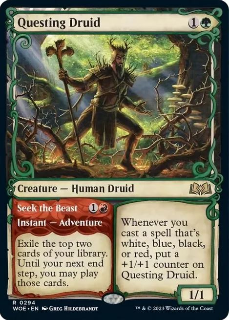 Questing Druid (Showcase) – Wilds of Eldraine (WOE) – NM