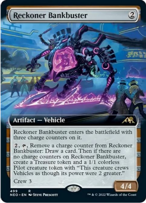 Foil Reckoner Bankbuster (Arte estesa) - Kamigawa: Neon Dynasty (NEO) - NM