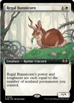 Regal Bunnicorn (Extended Art) - Wilds of Eldraine (WOE)