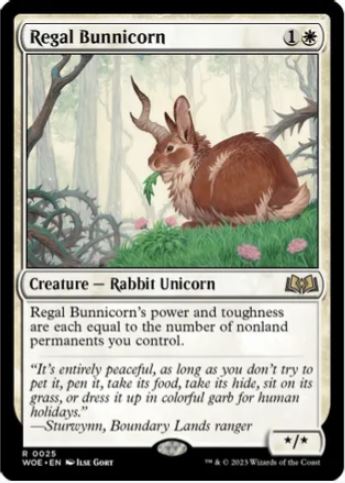 Regal Bunnicorn – Wilds of Eldraine (WOE) – NM