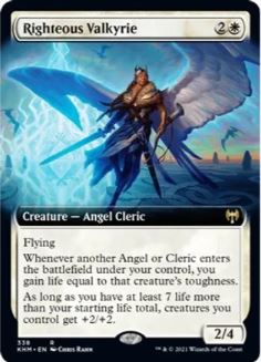 Righteous Valkyrie (Extended Art) - Kaldheim (KHM) - NM