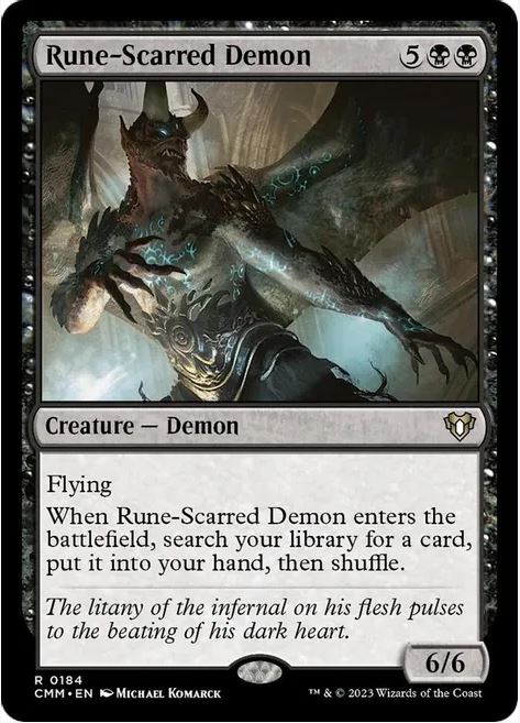 Rune-Scarred Demon - Commander Masters (CMM) - NM