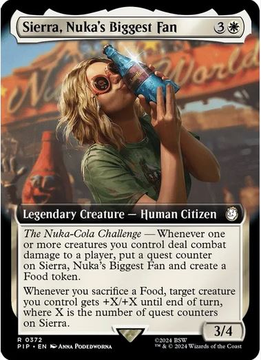 Foil Sierra, Nuka's Biggest Fan (Extended Art) - Universes Beyond: Fallout (PIP) - NM