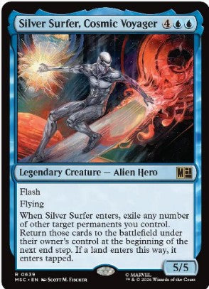 Foil Silver Surfer, Cosmic Voyager - Commander: Marvel Super Heroes (MSC) - NM