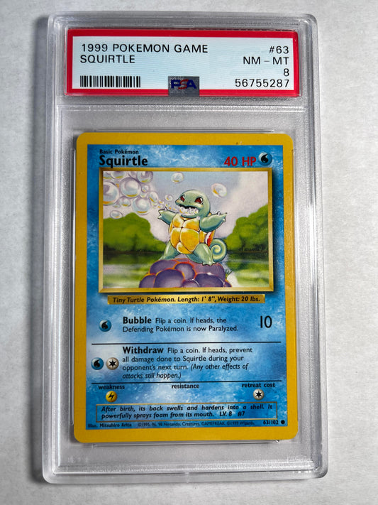1999 Base Squirtle - PSA 8