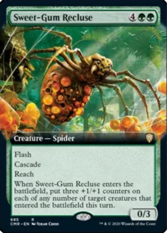 Foil Sweet-Gum Recluse (Extended Art) - Commander Legends (CMR) - NM